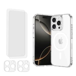 Skal iPhone 16 Pro Max och 2 st skärmskydd - TPU - Genomskinlig