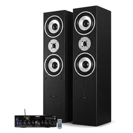 Ltc Audio Pack Enceintes LTC L766-BK Noir Acoustiques Hifi/Home-Cinéma 1000W + Ampli stéréo 2x50W Ecran LCD - USB MP3 SD Bluetooth - FM Högtalare -