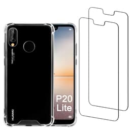 Skal Huawei P20 Lite och 2 st skärmskydd - Återvunnen plast - Genomskinlig