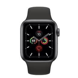 Apple Watch (Series 5) 2019 GPS 40 - Aluminium Grå utrymme - Sportband Svart