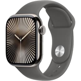 Apple Watch Series 10 (2024) GPS + Mobilnät 46 mm - Titan - Sportband Grå
