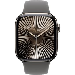 Apple Watch Series 10 (2024) GPS + Mobilnät 46 mm - Titan - Sportband Grå