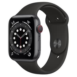 Apple Watch (Series 6) 2020 GPS + Mobilnät 44 - Titan Grå utrymme - Sport loop Svart