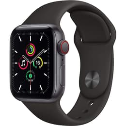 Apple Watch (Series SE) 2020 GPS + Mobilnät 40 - Aluminium Grå - Sportband Svart