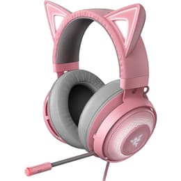 Razer Kraken Kitty V2 noise Cancelling trådbunden + trådlös Hörlurar med microphone - Rosa
