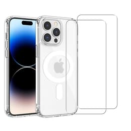 Skal iPhone 15 Pro och 2 st skärmskydd - TPU - Genomskinlig