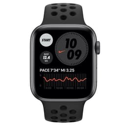 Apple Watch (Series 6) 2020 GPS 44 - Aluminium Silver - Nike Sport band Svart