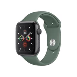 Apple Watch (Series 4) 2018 GPS 44 - Aluminium Grå utrymme - Sport-loop Grön
