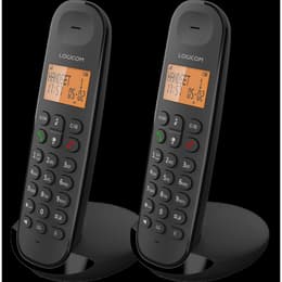Pack de 2 DECT Sans fil Iloa 250 Duo Mains libres Noir Logicom Fast telefon