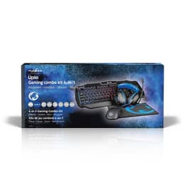 Nedis Keyboard QWERTY Spansk Bakgrundsbelyst tangentbord GCK41100BKES