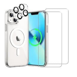 Skal iPhone 13 mini och 2 st skärmskydd - TPU - Genomskinlig