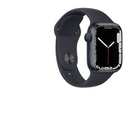 Apple Watch (Series 7) 2021 GPS 45 - Aluminium Blå - Sportband Svart