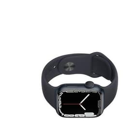 Apple Watch (Series 7) 2021 GPS 45 - Aluminium Blå - Sportband Svart