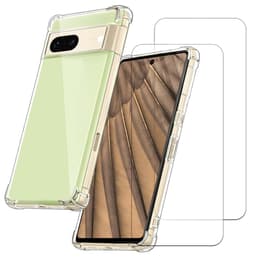 Skal Google Pixel 7a och 2 st skärmskydd - TPU - Genomskinlig