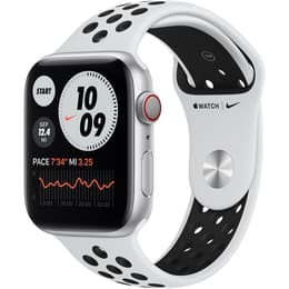 Apple Watch (Series 6) 2020 GPS 44 - Aluminium Silver - Sport Nike Rent plainum/svart