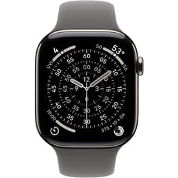 Apple Watch (2025) GPS + Mobilnät 46 mm - Titan - Sportband Grå