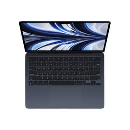 MacBook Air 13" (2022) - Apple M2 med 8-kärnig CPU och 8-kärnig grafikprocessor - 8GB RAM - SSD 256GB - Standardskärm - QWERTY - Nederländsk