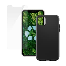Skal iPhone 11 och skyddsskärm - Plast - Svart