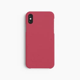 Skal iPhone X/XS - Naturligt material - Röd