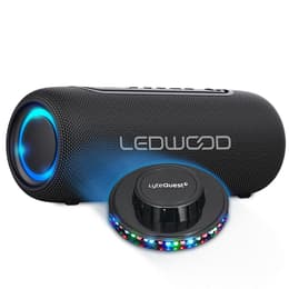 Enceinte Hifi Autonome 100W Ledwood XS100, Ampoule LED, Buetooth USB, TWS, IPX5, Assistant Vocal, 10W RMS, Batterie 2000mAh Bluetooth Högtalare - Svart