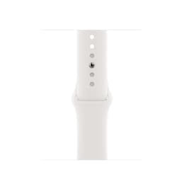 Apple Watch Series 6 (2020) GPS + Mobilnät 40 mm - Rostfritt stål Guld - Sportband Vit