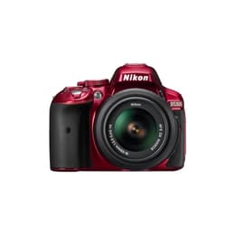 Reflex D5300 - Röd + Nikon Nikon AF-S DX Nikkor 18-55 mm f/3.5-5.6G DX VR f/3.5-5.6