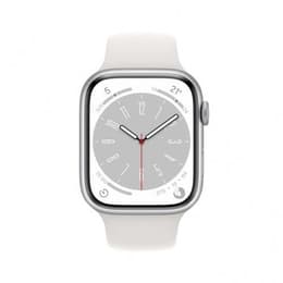 Apple Watch Series 8 (2022) GPS 45 mm - Aluminium Silver - Sportband Vit