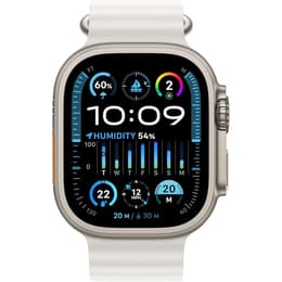 Apple Watch Ultra 2 (2023) GPS + Mobilnät 49 mm - Titan naturligt titan - Havsband Vit