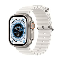 Apple Watch Ultra 2 (2023) GPS + Mobilnät 49 mm - Titan naturligt titan - Havsband Vit