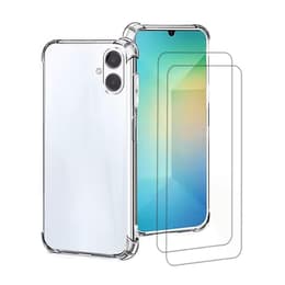 Skal Galaxy A06 och 2 st skärmskydd - TPU - Genomskinlig