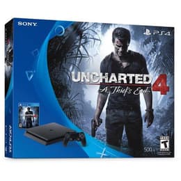 PlayStation 4 Slim 500GB - Svart + Uncharted 4
