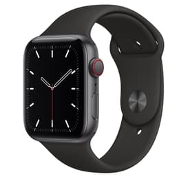 Apple Watch (Series SE) 2020 GPS + Mobilnät 44 - Aluminium Grå utrymme - Sport-loop Svart