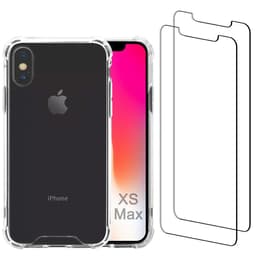 Skal iPhone XS Max och 2 st skärmskydd - Återvunnen plast - Genomskinlig