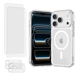 Skal iPhone 17 Pro och 2 st skärmskydd - TPU - Genomskinlig