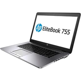 HP EliteBook 755 G4 15-tum Pro A10-8730B - SSD 256 GB - 8GB QWERTY - Engelsk
