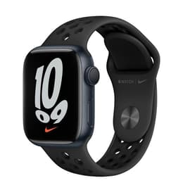 Apple Watch Series 7 (2021) GPS + Mobilnät 41 mm - Aluminium Midnight - Nike Sport band Svart