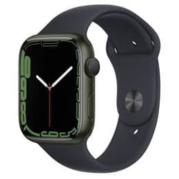 Apple Watch (Series 7) 2021 GPS 45 - Aluminium Grön - Sportband Svart