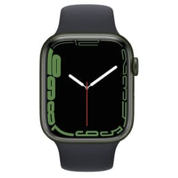 Apple Watch (Series 7) 2021 GPS 45 - Aluminium Grön - Sportband Svart