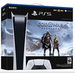 PlayStation 5 Digital Edition 825GB - Vit + God of War Ragnarok