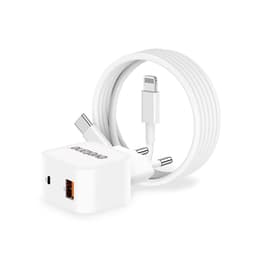 Kabel och vägg (USB-C + Lightning) 25W - Evetane