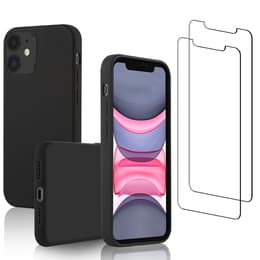 Skal iPhone 11 och 2 st skärmskydd - Silikon - Svart