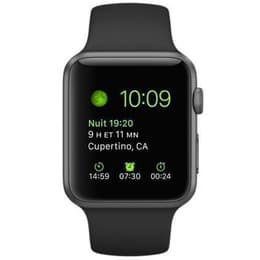 Apple Watch (Series 1) 38 - Aluminium Grå utrymme - Sport-loop Svart