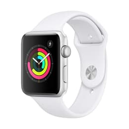 Apple Watch (Series 2) GPS 38 - Rostfritt stål Silver - Sport-loop Vit