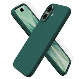 Skal iPhone 17 och 2 st skärmskydd - Silikon - Grön