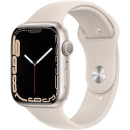 Apple Watch (Series 7) 2021 GPS 45 - Aluminium Silver - Sport loop Stjärnljus