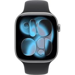 Apple Watch Series 11 (2025) GPS 46 mm - Aluminium Silver - Sportband Svart