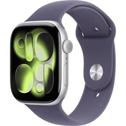 Apple Watch Series 11 (2025) GPS 46 mm - Aluminium Silver - Sportband Svart