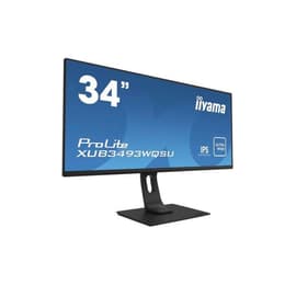 34-tum Iiyama ProLite XUB3493WQSU-B1 LCD Monitor Svart