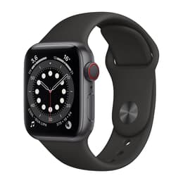 Apple Watch (Series 6) 2020 GPS 44 - Aluminium Grå - Sportband Svart