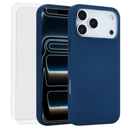 Skal iPhone 17 Pro och 2 st skärmskydd - Silikon - Blå